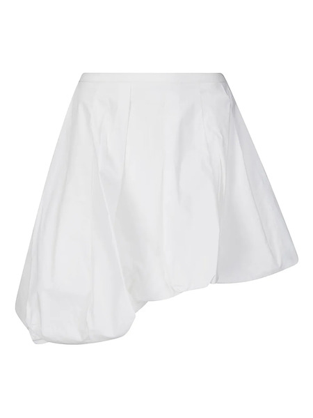  Thelatest Poplin Asymmetric Skirt - White 