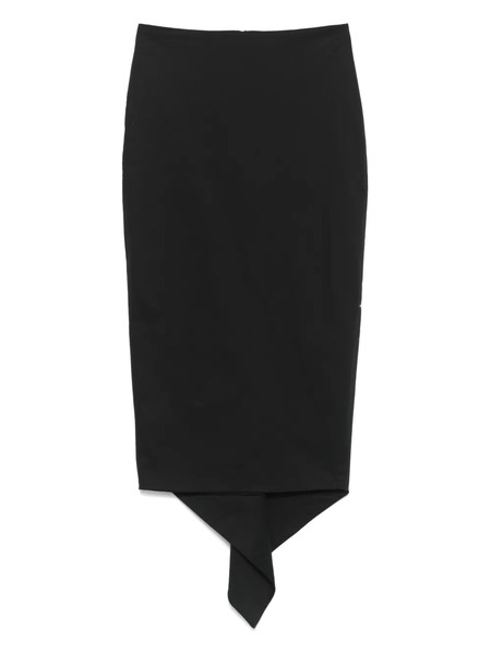  Thelatest Poplin Midi Skirt - Black 