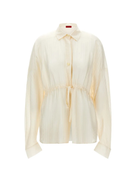  Thelatest Striped Button Shirt - Neutrals 