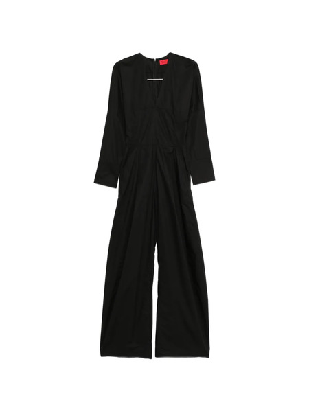  Thelatest V-neck Long-sleeved Jumpsuit - Black 