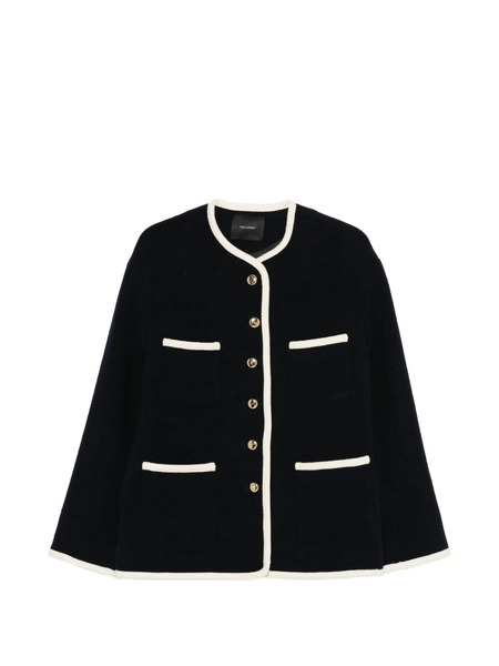  Thelaurent Button-up Tweed Jacket - Blue 