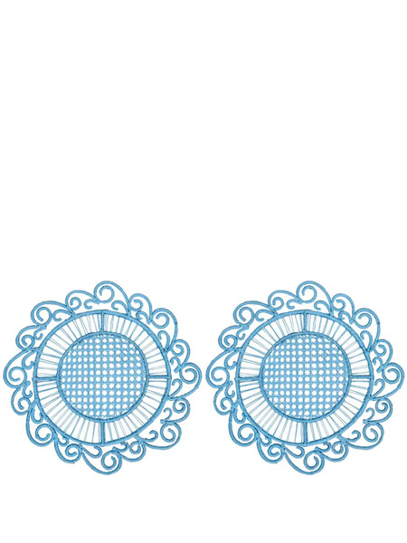 Themis Z Athenee Peacock Placemat (set Of Two) - Blue 