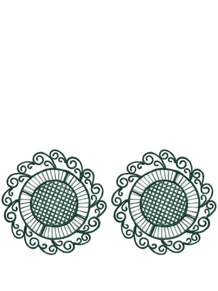  Themis Z Peacock Placemat (set Of Two) - Green 