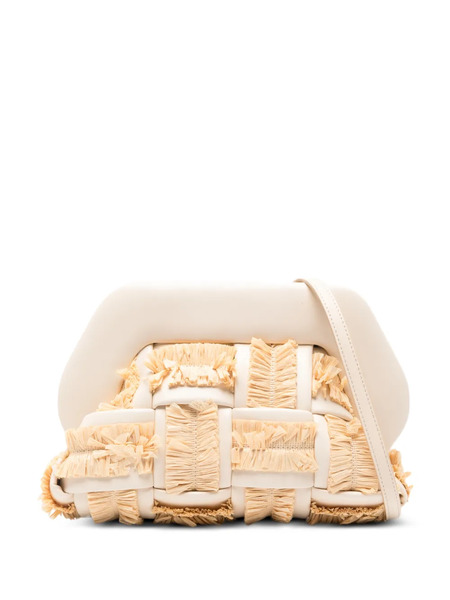  Themoirè Medium Bios Fringed Clutch Bag - Neutrals 