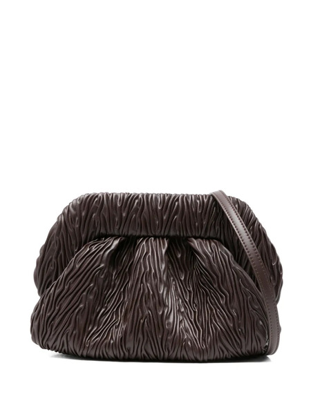  Themoirè Medium Bios Ruched Shoulder Bag - Brown 