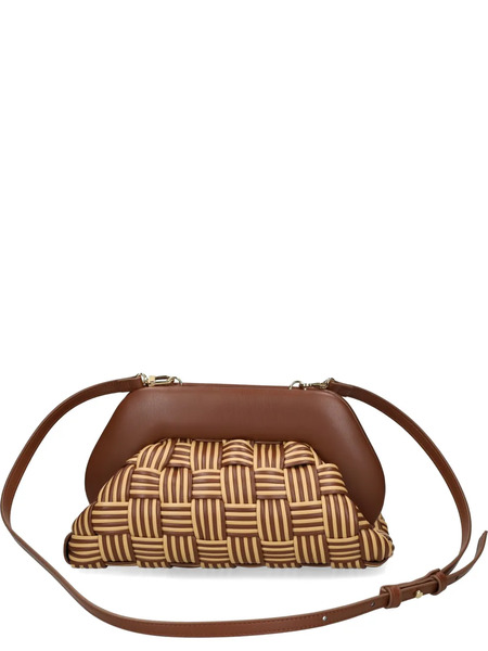  Themoirè Woven Clutch Bag - Brown 
