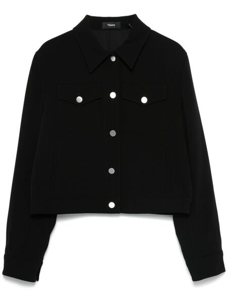  Theory Crepe Jacket - Black 