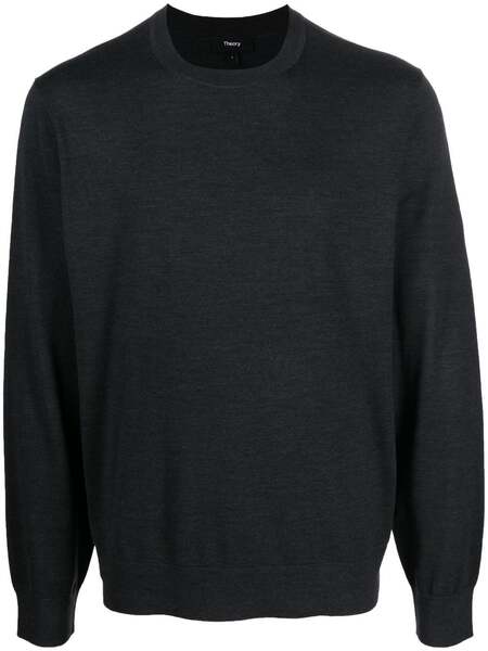  Theory Crew-neck Pullover Jumper - Grey 