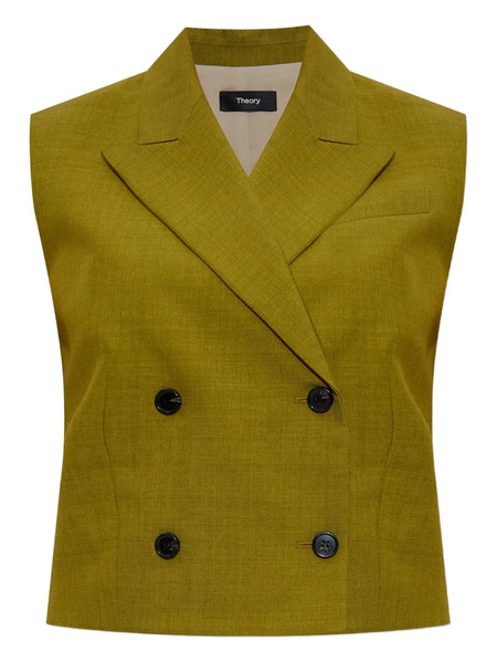  Theory Double-breasted Gilet - Green 