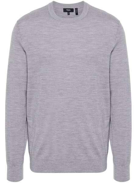  Theory Fine-knit Wool Jumper - Grey 