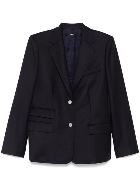  Theory Flannel Blazer - Blue 