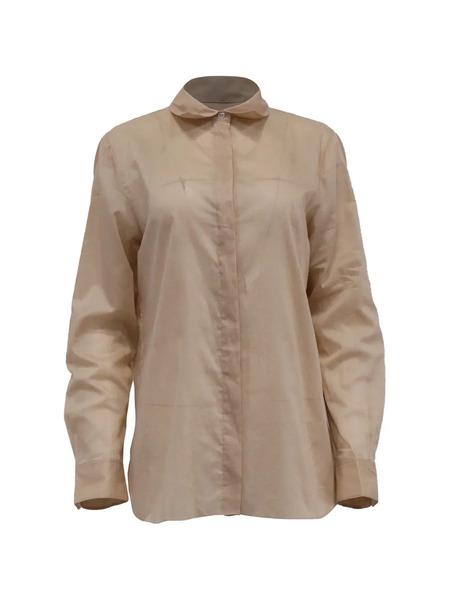  Theory Hidden-buttoned Shirt - Neutrals 