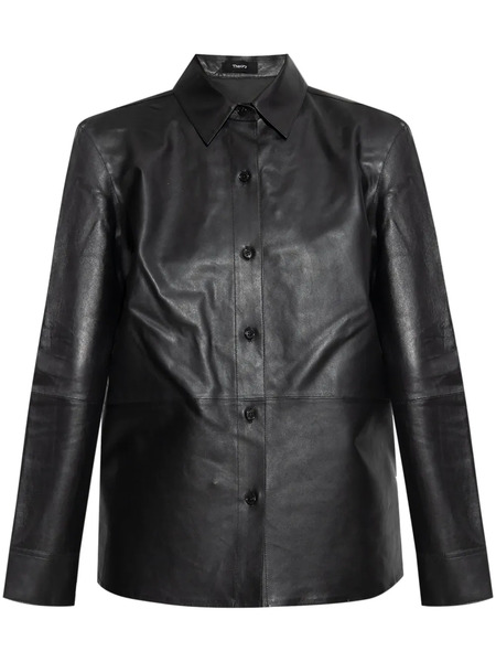  Theory Leather Jacket - Black 