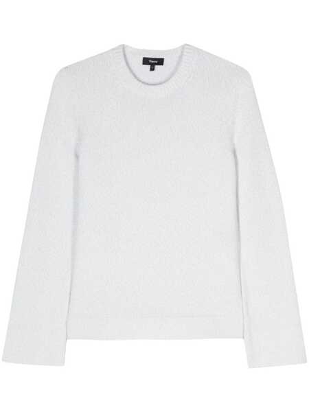  Theory Long-sleeve Bouclé Jumper - Blue 