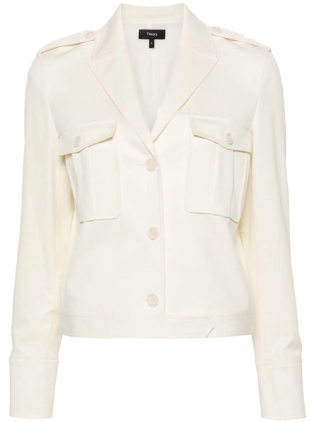  Theory Peak-lapels Cropped Jacket - Neutrals 