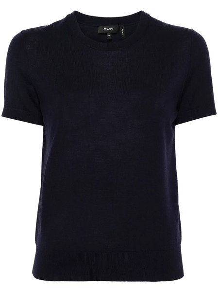  Theory Shortsleeved Knitted Top - Blue 