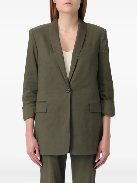  Theory Single-button Lapel Jacket - Green 
