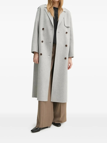  Theory Wool-cashmere Double-breasted Coat - Grey 