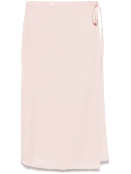  Theory Wrap-design Midi Skirt - Pink 