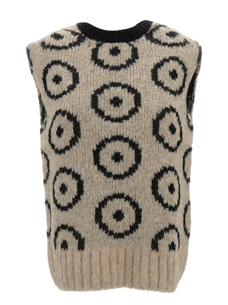  Thibault Van Der Straete Circle-pattern Vest - Neutrals 
