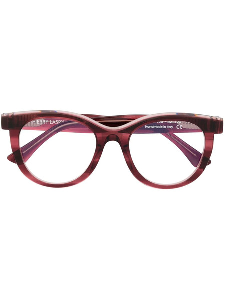  Thierry Lasry Calamity Round-frame Optical Glasses - Red 
