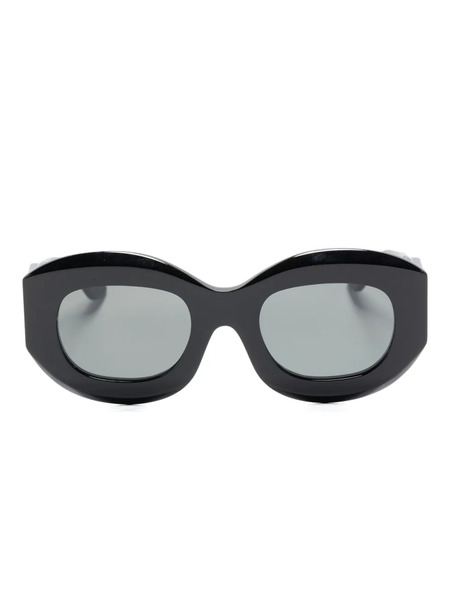  Thierry Lasry Trophy Oval-frame Sunglasses - 101 Black 