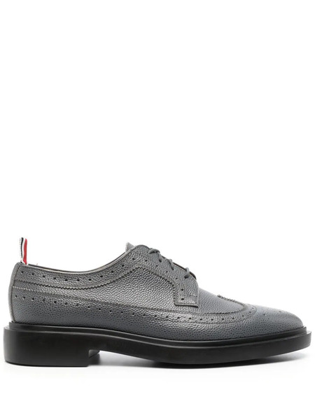  Thom Browne Almond-toe Leather Brogues - Grey 