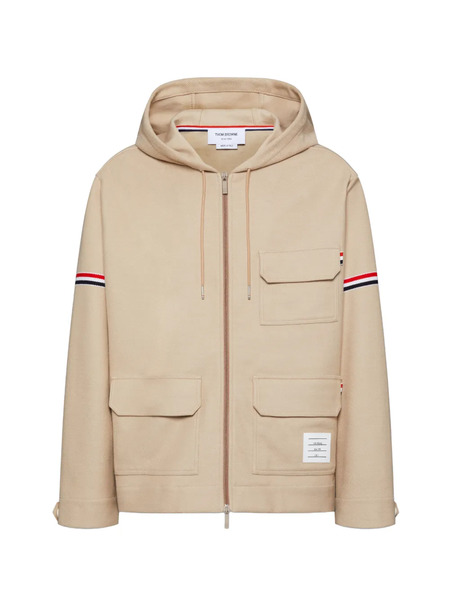  Thom Browne Armband Oversized Parka - Neutrals 