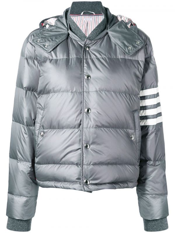  Thom Browne 4-bar Bomber Jacket - Grey 