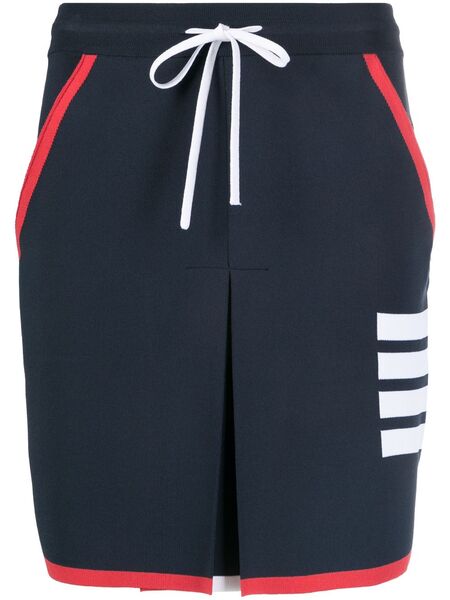  Thom Browne 4-bar Box Pleat Miniskirt - Blue 