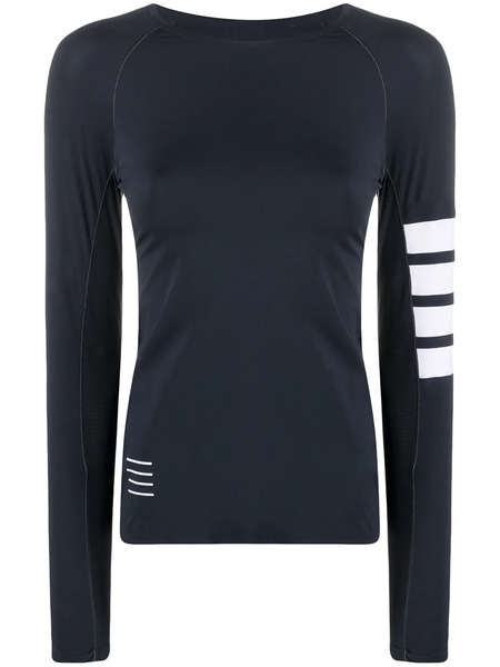  Thom Browne 4-bar Compression Long Sleeve Top - Blue 