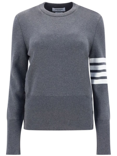  Thom Browne 4-bar Crew-neck Jumper - Grey 