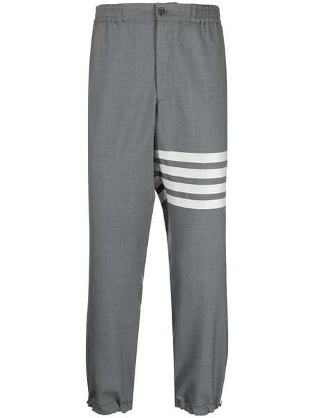  Thom Browne 4-bar Elasticated Ankles Trousers - Grey 