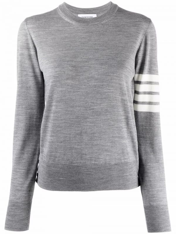  Thom Browne 4-bar Merino Jumper - Grey 