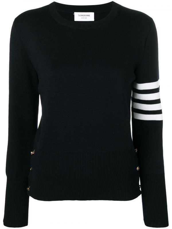  Thom Browne 4-bar Milano Stitch Jumper - Blue 