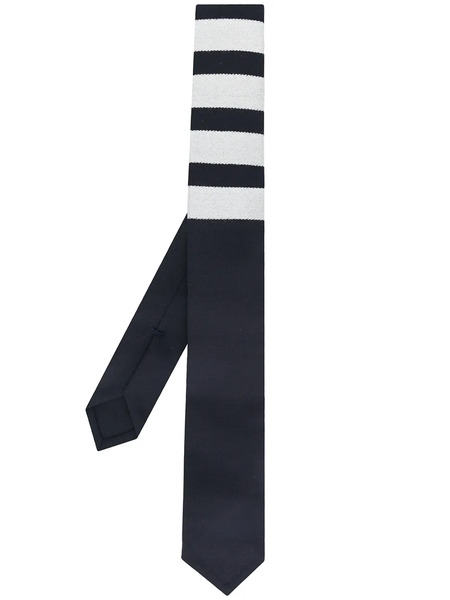  Thom Browne 4-bar Plain Weave Tie - Blue 