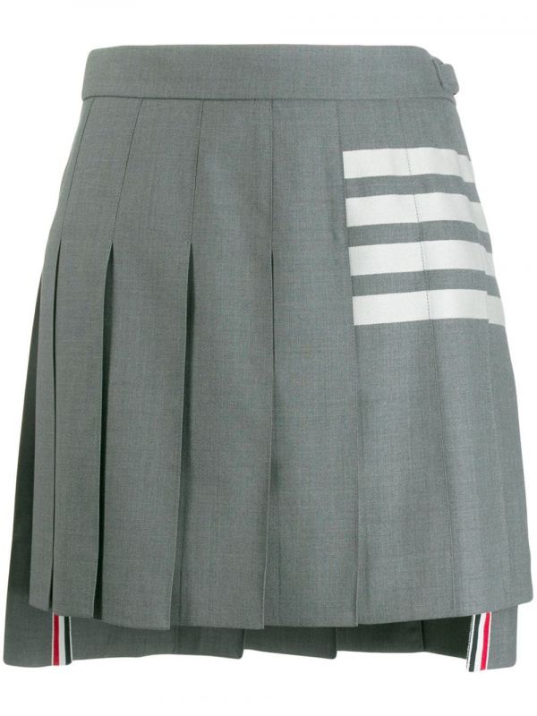  Thom Browne 4-bar Pleated Miniskirt - Grey 