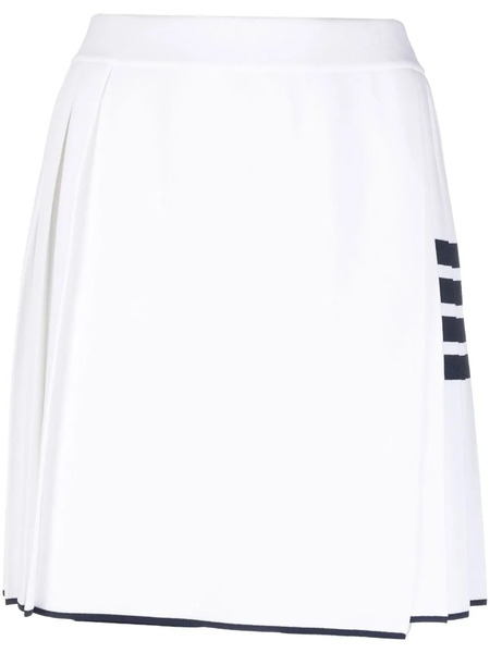  Thom Browne 4-bar Pleated Miniskirt - White 