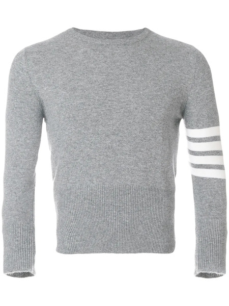  Thom Browne 4-bar Short Cashmere Pullover - Grey 