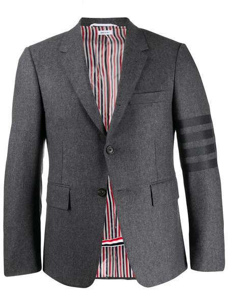  Thom Browne 4-bar Single-breasted Blazer - Grey 