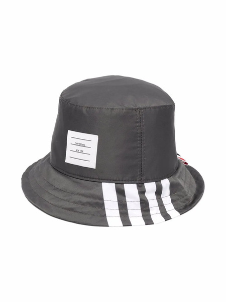  Thom Browne 4-bar Stripe Bucket Hat - Grey 