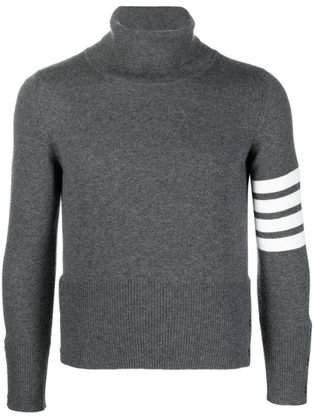  Thom Browne 4-bar Stripe Cashmere Turtleneck - Grey 