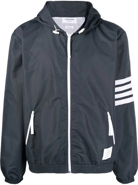  Thom Browne 4-bar Stripe Hooded Jacket - Blue 