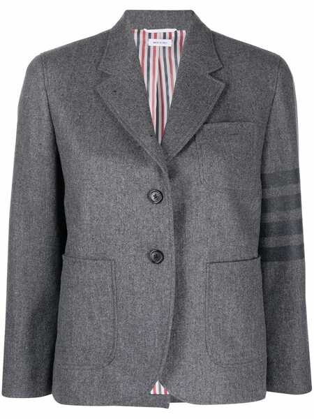  Thom Browne 4-bar Stripe Single-breasted Blazer - Grey 