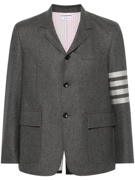  Thom Browne 4-bar Stripe Single-breasted Blazer - Grey 