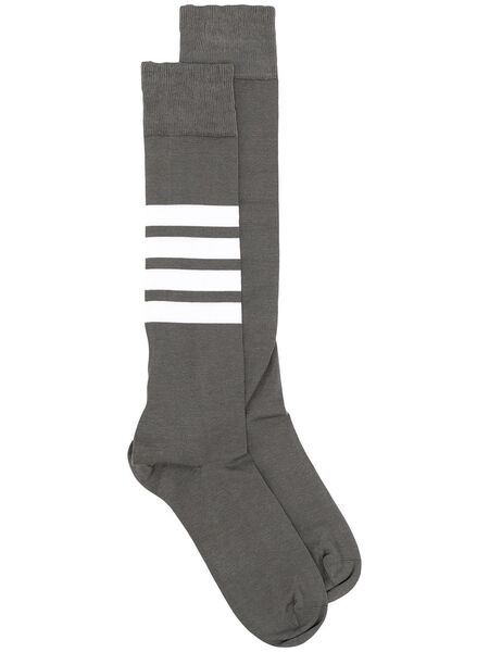  Thom Browne 4-bar Stripe Socks - Grey 
