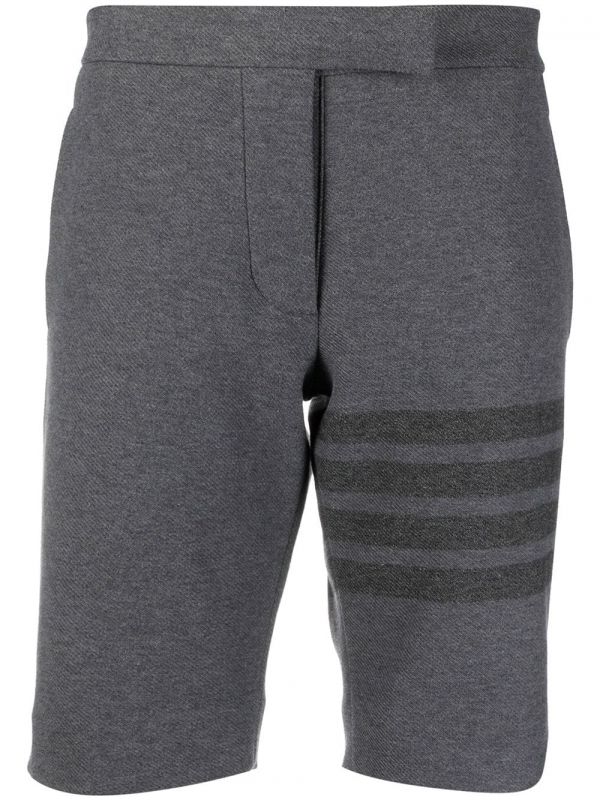  Thom Browne 4-bar Stripe Twill Shorts - Grey 