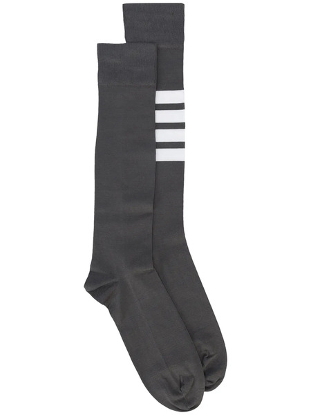  Thom Browne 4-bar Striped Socks - Grey 