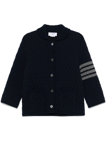  Thom Browne 4 Bar Stripes Quilted Jacket - Blue 