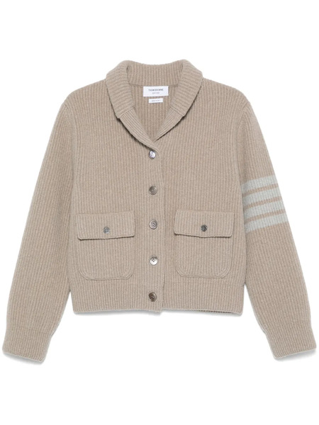  Thom Browne 4 Bar Stripes Tuck Ribbed Bomber Jacket 